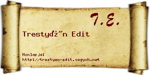 Trestyén Edit névjegykártya